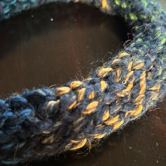 Hand Crafted stretch 100% wool headband turquoise green mocha pink navy Medium main image 11